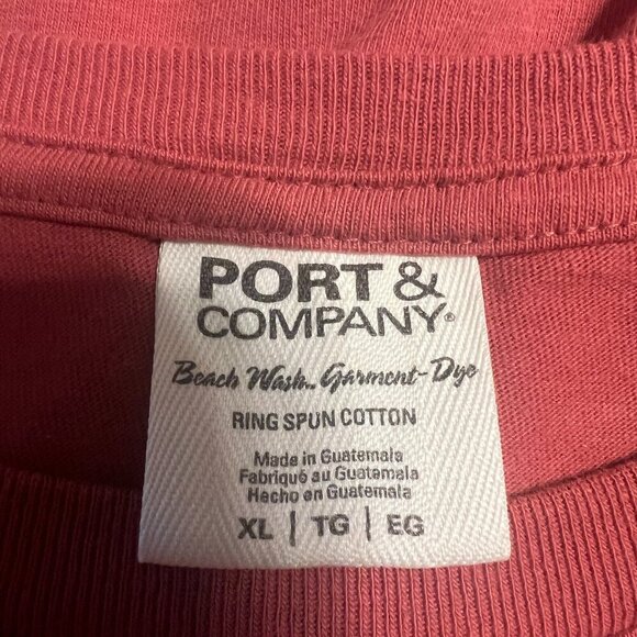 PORT & COMPANY BEACH WASH GARMENT-DYE ELITE CUSTOM SADDLE SZ XL - Picture 2 of 5